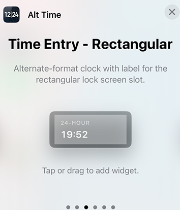 Rectangular widget